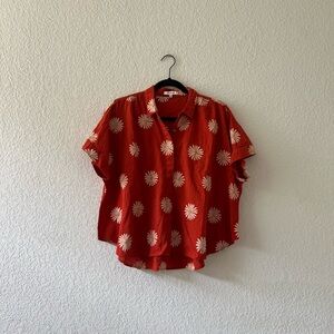 Madewell Daisy Daydream Embroidered Hilltop Shirt